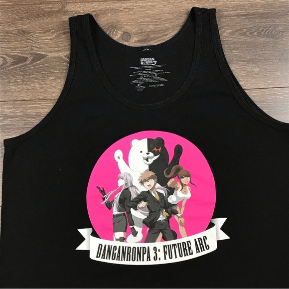 Danganronpa 3 Future Arc Anime Tank Top Kyoko, Mikan, Hajime, Monokuma Size L - Picture 2 of 6